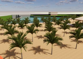 Eco Thermas Tupã faz o Interior virar praia com piscina de ondas e 70 coqueiros