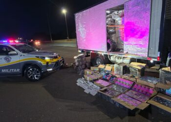 Policiamento Rodoviário apreende carga de cigarros eletrônicos e medicamentos em Florínea