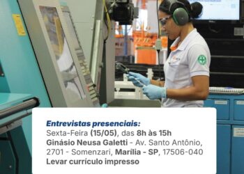 Prefeitura de Marília realiza 17º Mutirão de Emprego com 60 vagas no Grupo Jacto