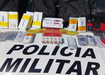 Policiamento Rodoviário apreende medicamentos e celulares em contrabando de R$ 1,5 milhão
