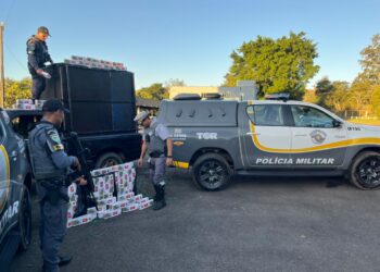 Operação policial em Assis resulta na apreensão de 70 mil maços de cigarros contrabandeados