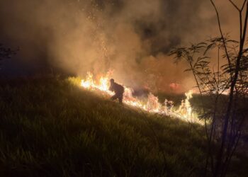 Incêndio de grandes proporções atinge área entre a Avenida República e a SP-294
