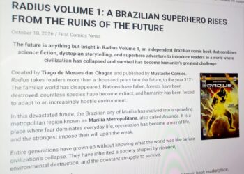 Site da Califórnia destaca HQ brasileira ‘Radius’ e apresenta heróis da Marília Metropolitana aos leitores dos EUA